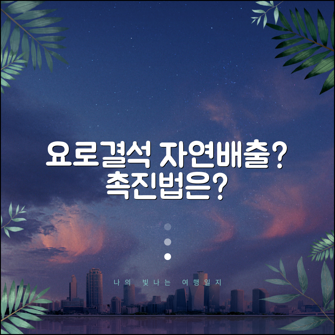 요로결석 자연 배출, 촉진 방법은?